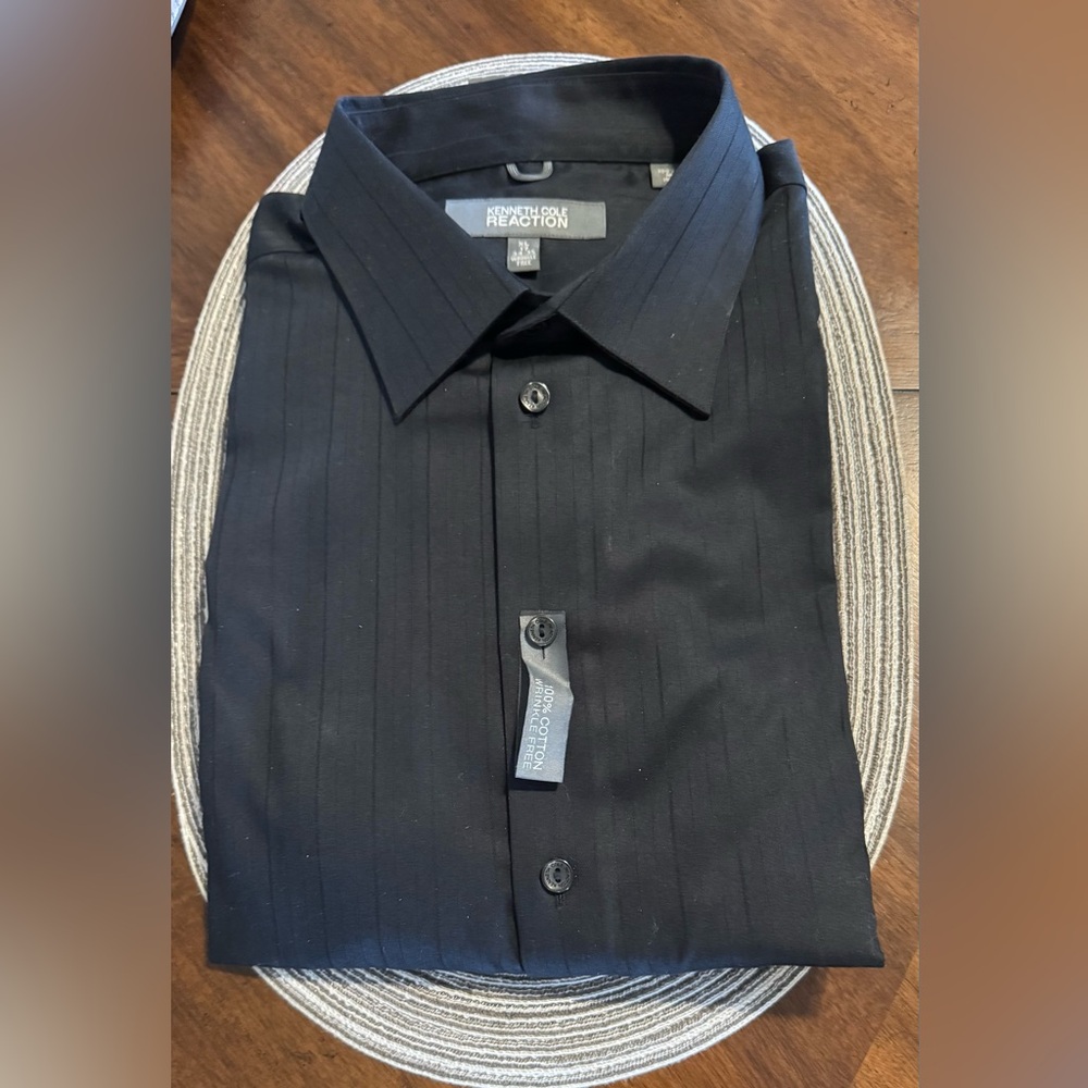 Kenneth Cole Reaction Men's Charcoal Dress Shirt